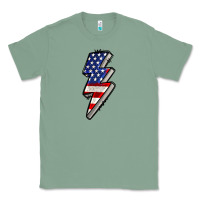 Sage American lightning bold 4th of july Classic Tee - CowGirlArtShop