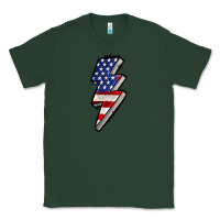 Sports Green American lightning bold 4th of july Classic Tee - CowGirlArtShop