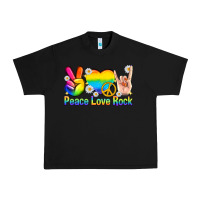 Black peace love rock pride Urban Heavy Tee - texasbilliewilder