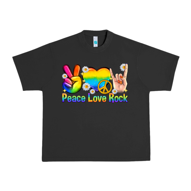 Peace Love Rock Pride Urban Heavy Tee by texasbilliewilder | Teevron