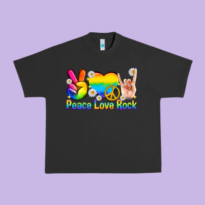 Urban Heavy Tee peace love rock pride