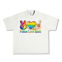Pistachio peace love rock pride Urban Heavy Tee - texasbilliewilder