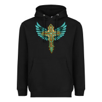 Black wing cross Heavyweight Hoodie - Artiststas
