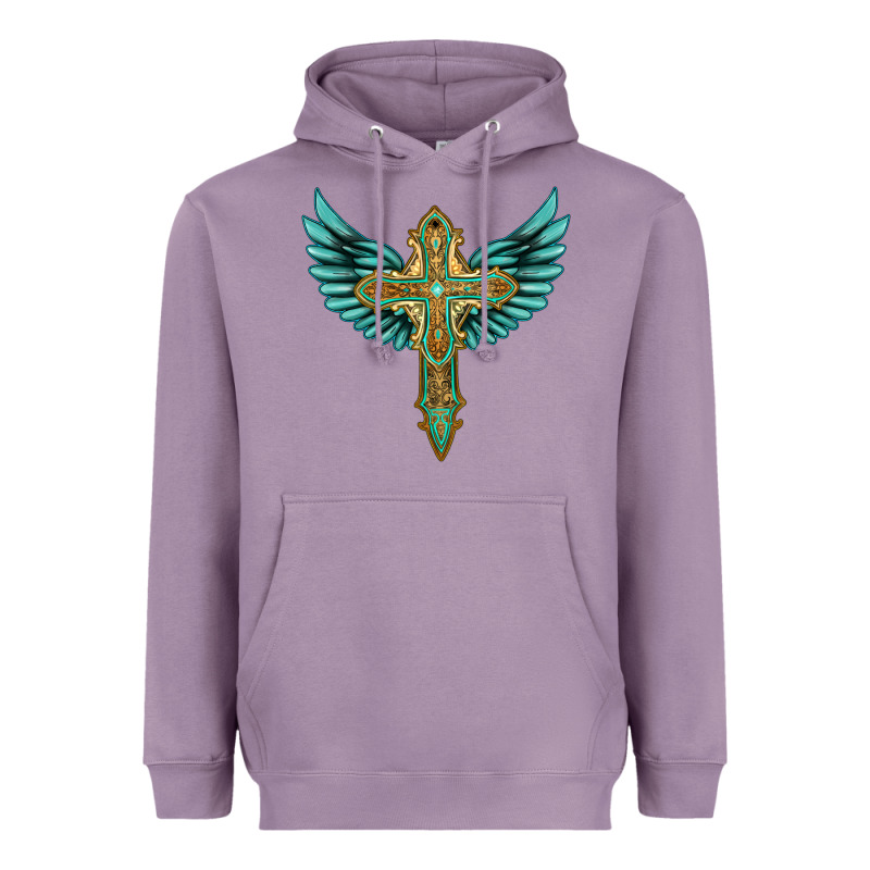 Wing Cross Heavyweight Hoodie by Artiststas | Teevron