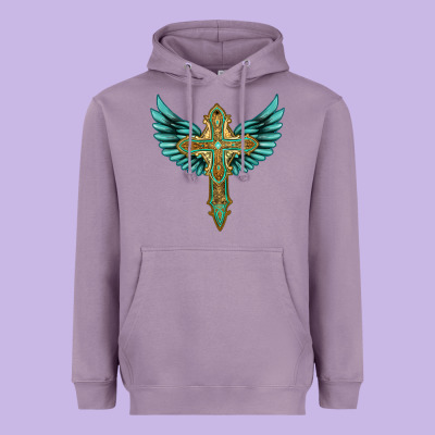 Wing Cross Heavyweight Hoodie Designed By Artiststas