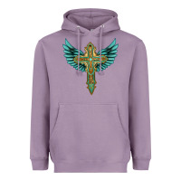 Lavender wing cross Heavyweight Hoodie - Artiststas