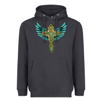 Smoke wing cross Heavyweight Hoodie - Artiststas