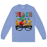 Colony Blue teach like a boss Long Sleeve Tee - Zillion Design Studio