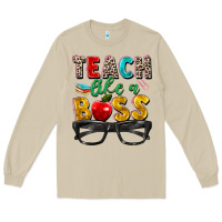 Mushroom teach like a boss Long Sleeve Tee - Zillion Design Studio