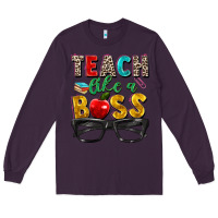 Plum teach like a boss Long Sleeve Tee - Zillion Design Studio
