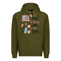 Army Green she works willingly with her hands Premium Hoodie - MaliasSmallBusiness