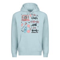 Blue Mist she works willingly with her hands Premium Hoodie - MaliasSmallBusiness