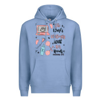 Colony Blue she works willingly with her hands Premium Hoodie - MaliasSmallBusiness