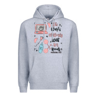 Heather Grey she works willingly with her hands Premium Hoodie - MaliasSmallBusiness
