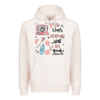 Pale Pink she works willingly with her hands Premium Hoodie - MaliasSmallBusiness
