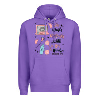 Purple she works willingly with her hands Premium Hoodie - MaliasSmallBusiness