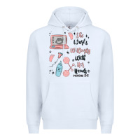 White she works willingly with her hands Premium Hoodie - MaliasSmallBusiness