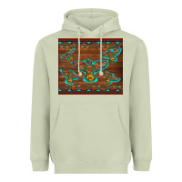 Matcha western thunderbird and arrow with aztec leopard Heavyweight Hoodie - Artiststas