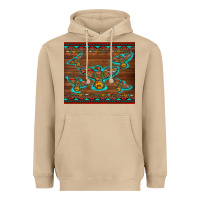Mushroom western thunderbird and arrow with aztec leopard Heavyweight Hoodie - Artiststas
