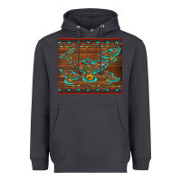 Smoke western thunderbird and arrow with aztec leopard Heavyweight Hoodie - Artiststas