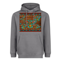 Storm western thunderbird and arrow with aztec leopard Heavyweight Hoodie - Artiststas