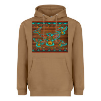 Toasted Coconut western thunderbird and arrow with aztec leopard Heavyweight Hoodie - Artiststas