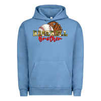 Pigment Pebble Blue baseball brother Urban Hoodie - BundleAndBundleShop