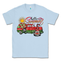 Dusty Blue hello summer Classic Tee - SublimationCraftShop