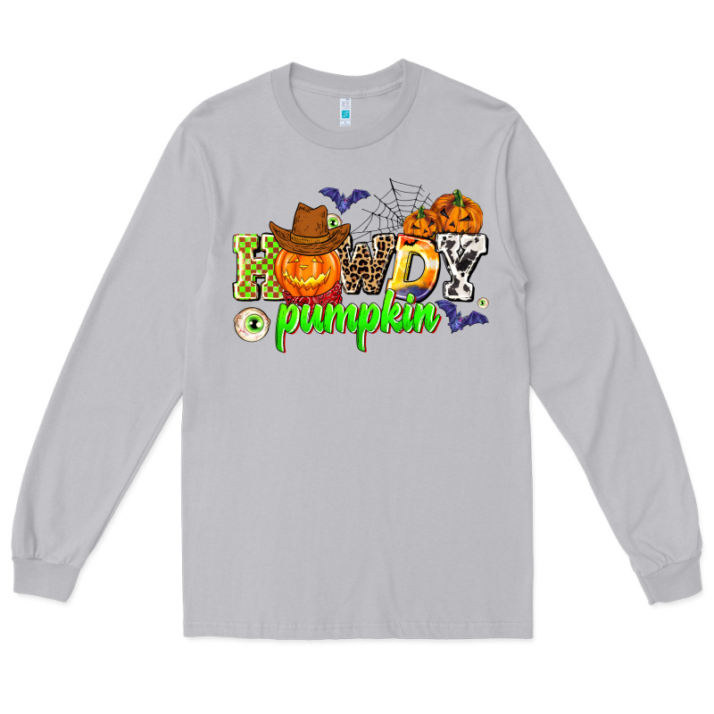 Howdy Halloween Pumpkins Long Sleeve Tee by AdoDesignShop | Teevron