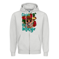 Dove Grey cinco de mayo skull Zipper Hoodie - HRA Design Shop
