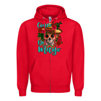 Red cinco de mayo skull Zipper Hoodie - HRA Design Shop