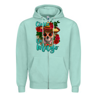 Seafoam cinco de mayo skull Zipper Hoodie - HRA Design Shop