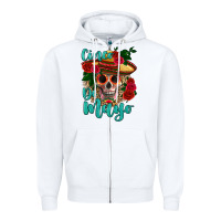 White cinco de mayo skull Zipper Hoodie - HRA Design Shop