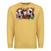 Antique Gold funny christmas heifers Premium Sweatshirt - Jasminsmagicworld