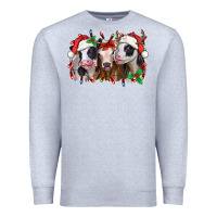 Heather Grey funny christmas heifers Premium Sweatshirt - Jasminsmagicworld