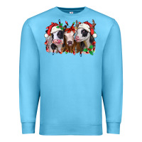 Ocean Blue funny christmas heifers Premium Sweatshirt - Jasminsmagicworld