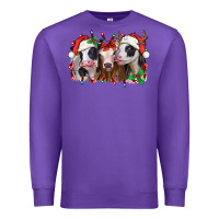 Purple funny christmas heifers Premium Sweatshirt - Jasminsmagicworld