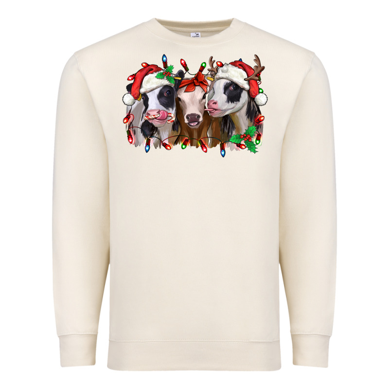 Funny Christmas Heifers Premium Sweatshirt by Jasminsmagicworld | Teevron