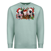 Seafoam funny christmas heifers Premium Sweatshirt - Jasminsmagicworld