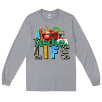 Heather Grey teacher life Long Sleeve Tee - Zillion Design Studio
