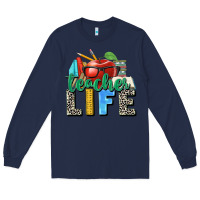Navy teacher life Long Sleeve Tee - Zillion Design Studio