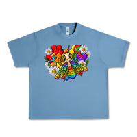 Pebble Blue pride bee with daisy lgbtq Urban Heavy Tee - texasbilliewilder