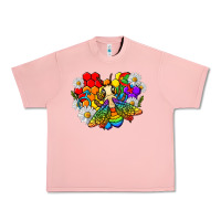 Salmon pride bee with daisy lgbtq Urban Heavy Tee - texasbilliewilder
