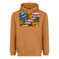 Meerkat usa flag and sunflower serape leopard and cactus Heavyweight Hoodie - Artiststas