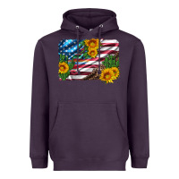 Usa Flag And Sunflower Serape Leopard And Cactus Heavyweight Hoodie | Teevron