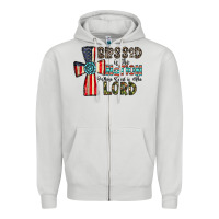 Blessed İs The Nation Whose God Is The Lord Zipper Hoodie | Teevron