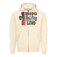 Sandshell blessed İs the nation whose god is the lord Zipper Hoodie - CowhideDigitalArt