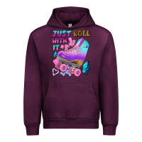 Mauve Wine just roll with it Urban Hoodie - BundleAndBundleShop