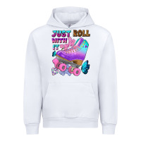 White just roll with it Urban Hoodie - BundleAndBundleShop