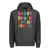 Charcoal Heather happy 100 th day of school Premium Hoodie - MaliasSmallBusiness
